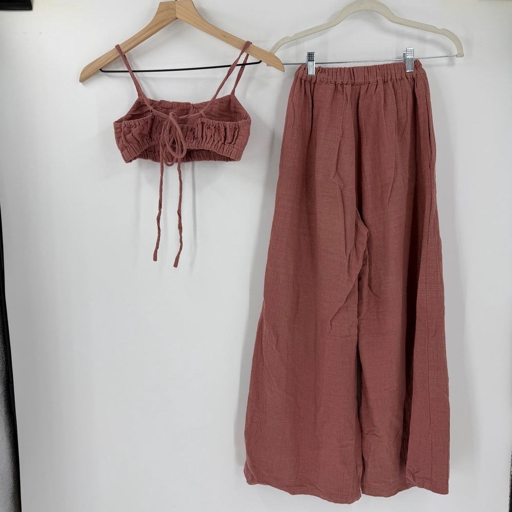 PAWO Pacific Wolf Mauve Pink Gauze Cotton Beachy Set One Size - Picture 3 of 3